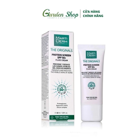 Kem Chống Nắng Phổ Rộng Toàn Diện MartiDerm The Originals Proteos Screen SPF50+ Fluid Cream 40ml