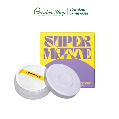 Phấn Phủ Không Màu Mỏng Nhẹ Kiềm Dầu Thuần Chay Chống Nắng Lemonade Supermatte No Makeup Loose Powder 9g