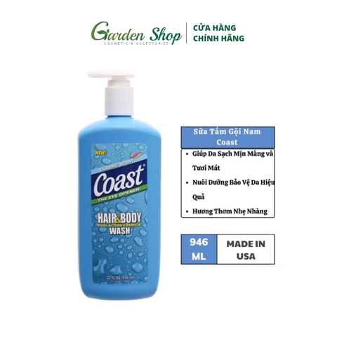 Sữa Tắm Gội Coast  2 in 1 Classic Scent Hair & Body Wash Dành Cho Nam