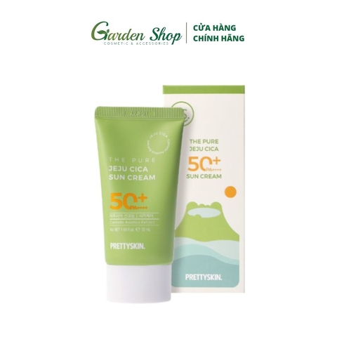 Kem Chống Nắng Rau Má Prettyskin The Pure Jeju Cica Sun Cream 50ml