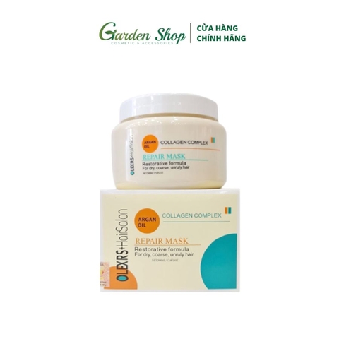 Kem Ủ Tóc Phục Hồi, Suôn Mượt Olexrs Hair Salon Argan Oil Collagen Complex Repair Mask 500ml