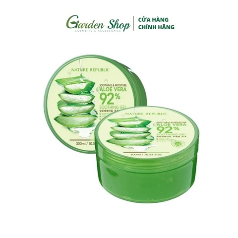 Gel Dưỡng Ẩm Nature Republic Chiết Xuất Lô Hội Soothing & Moisture Aloe Vera 92% Soothing Gel 300ml