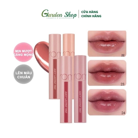Son Tint Lì, Lên Màu Chuẩn, Cho Đôi Môi Căng Mọng Romand Juicy Lasting Tint - Bare Juicy Lasting 5.5g