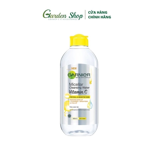 Nước Tẩy Trang Garnier Làm Sáng Da Micellar Cleansing Water Vitamin C 400ml