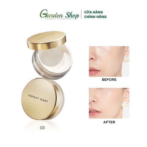 Phấn Phủ Kiềm Dầu, Ngăn Thấm Nước Màu Perfect Diary Weightless Soft-Velvet Blurring Loose Powder 7g