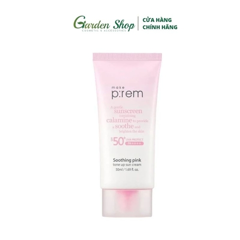 Kem Chống Nắng Vật Lý Make P:rem UV Defense Me Calming Tone Up Sun Cream SPF50+PA++++ 40ml
