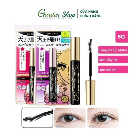 Mascara Làm Cong Mi, Chống Nước Kiss Me Heroine Nhật Bản 6g (chính hãng)