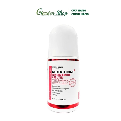 Lăn Khử Mùi Mờ Thâm, Dưỡng Trắng Vùng Da Dưới Cánh Tay Angel's Liquid Glutathione+ Niacinamide Arbutin Fresh Deodorant 60ml