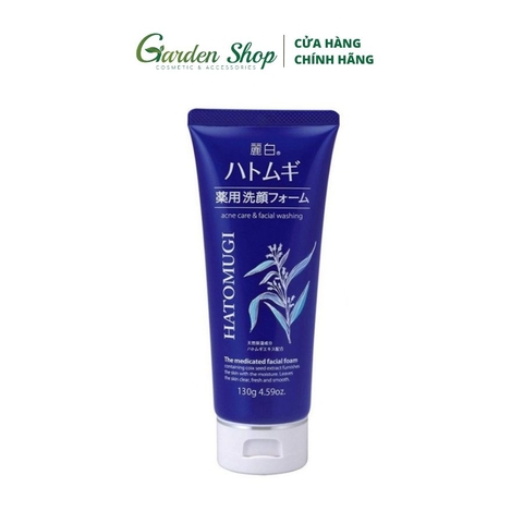 Sữa Rửa Mặt Ngừa Mụn, Sáng Da Nhật Bản Hatomugi Acne Care & Facial Washing 130g