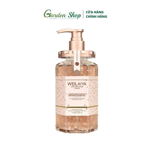 Sữa Tắm Trắng Da Cánh Hoa Hồng Damask Weilaiya Grand Rose Extracts Whitening Shower Gel 450ml