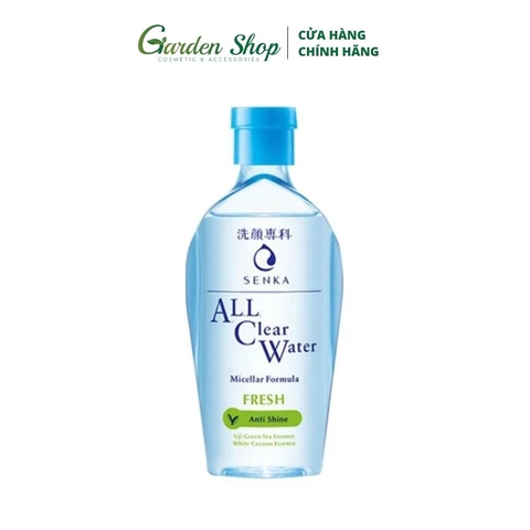 Nước Tẩy Trang Giảm Bóng Nhờn Senka All Clear Water Micellar Formula - Fresh 230ml