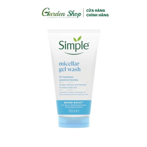 Sữa Rửa Mặt Sạch Sâu Và Cấp Ẩm Cho Da Khô Simple Water Boost 150ml