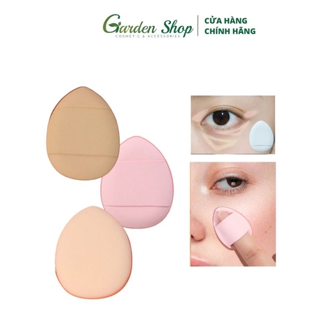 Set 2 Bông Mút ngón tay Mini Giọt Nước Mini Giúp Che Khuyết Điểm Mụn Và Quầng Thâm 