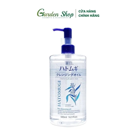 Dầu Tẩy Trang Hatomugi Ý Dĩ Dưỡng Ẩm, Làm Sáng Da The Cleansing Oil 500ml