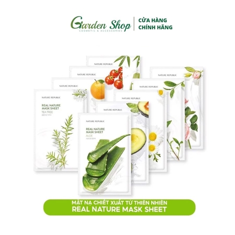 Mặt Nạ Dưỡng Ẩm Chiết Xuất Từ Thiên Nhiên Nature Republic Real Nature Mask Sheet 23ml