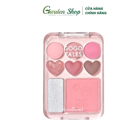 Bảng Phấn Mắt Phấn Má 8 Màu GOGO TALES Stick Sweet Heart Powder Blusher Eyeshadow Palette GT609 9.5g