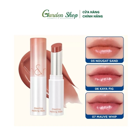 Son Dưỡng Dạng Thỏi Có Màu Thuần Chay Dưỡng Ẩm Mềm Môi Romand Glasting Melting Balm 3.5g