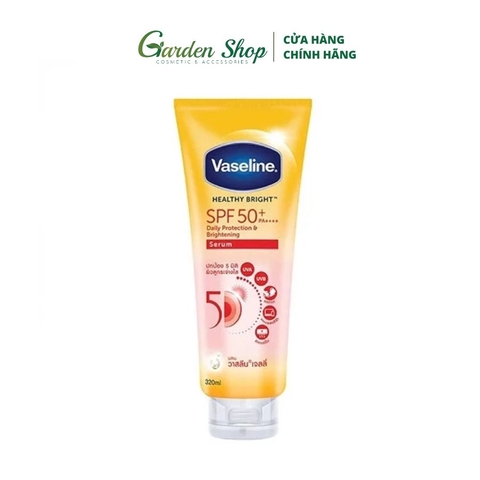 Serum Chống Nắng Cơ Thể Vaseline Dưỡng Sáng Da Healthy Bright Sun + Pollution Protection SPF 50+ PA++++  320ml