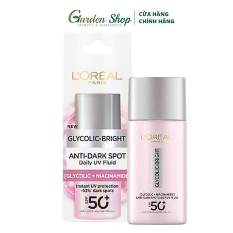 Kem Chống Nắng L'Oreal Paris Glycolic-Bright Anti-Dark Spot Daily UV Fluid 50ml