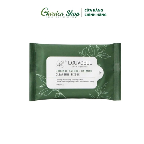 Khăn Ướt Tẩy Trang Dịu Nhẹ Sạch Sâu Louv Cell Original Natural Calming Cleansing Tissue 10 Tờ