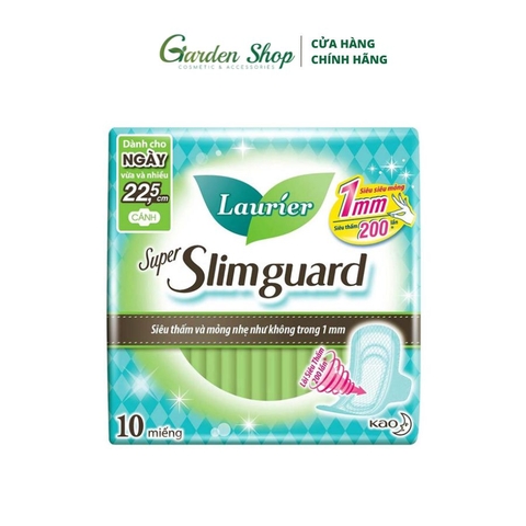 Băng Vệ Sinh Laurier Siêu Mỏng Bảo Vệ 1mm 22.5cm 10 Miếng