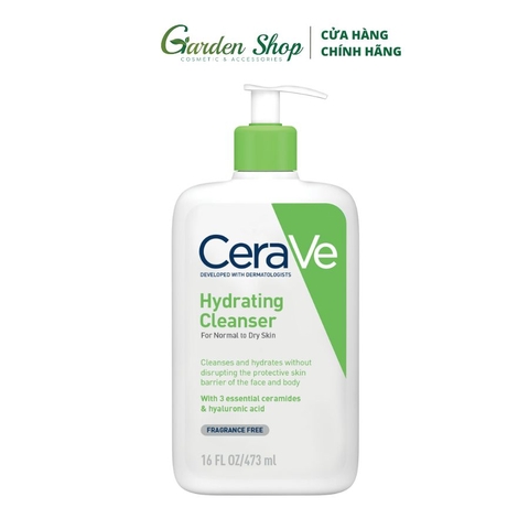Sữa Rửa Mặt Làm Sạch Và Cấp Ẩm Cerave Hydrating Cleanser 473ml