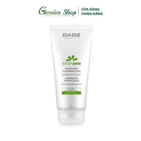 Sữa Rửa Mặt Ngăn Ngừa Mụn Babe Stop AKN Purifying Cleansing Gel 200ml