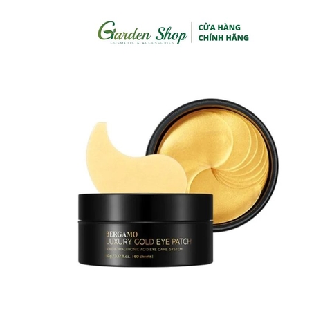Đắp Mắt Giảm Nếp Nhăn, Quầng Thâm Bergamo Luxury Gold Hydrogel Eye Patch 60 Miếng 90G