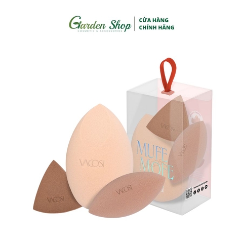 Set 3 Bông Đa Diện Vacosi Versaile Nâu
