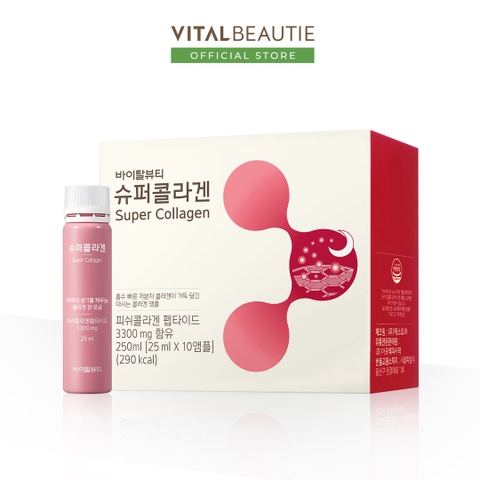 Nước Uống Bổ Sung Collagen Hỗ Trợ Làm Đẹp Và Ngăn Ngừa Lão Hóa Vital Beautie Super Collagen 25ml*30 ống