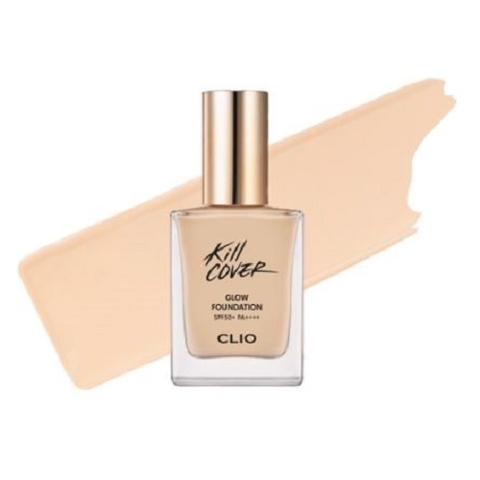 (Tặng kèm cọ) Kem nền Clio Kill Cover Glow Foundation 15g