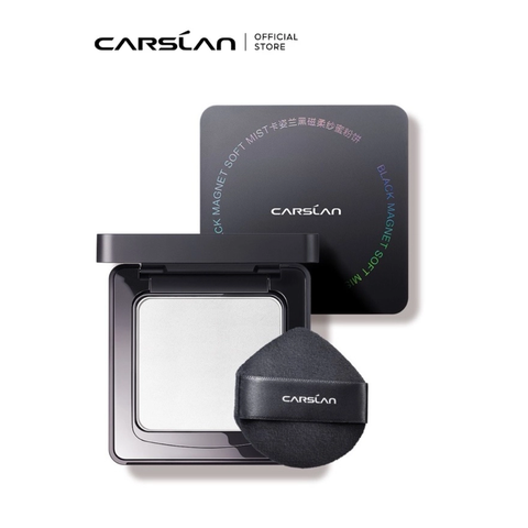 Phấn Nén Kiềm Dầu, Chống Nước Lâu Trôi Carslan Black Magnet Soft Mist Powder 8g (01 vỏ đen) - Trong suốt