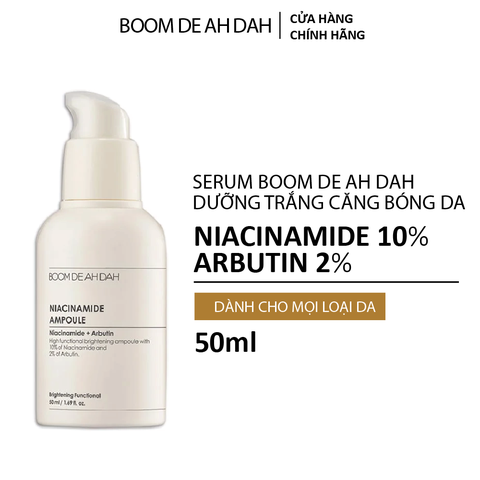 Serum Dưỡng Trắng Boom De Ah Dah Niacinamide 10% + Arbutin 2% Ampoule 50ml