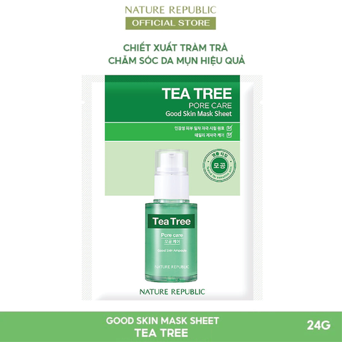 Mặt Nạ Chiết Xuất Tràm Trà Ngừa Mụn Nature Republic Good Skin Tea Tree Mask Sheet 24g