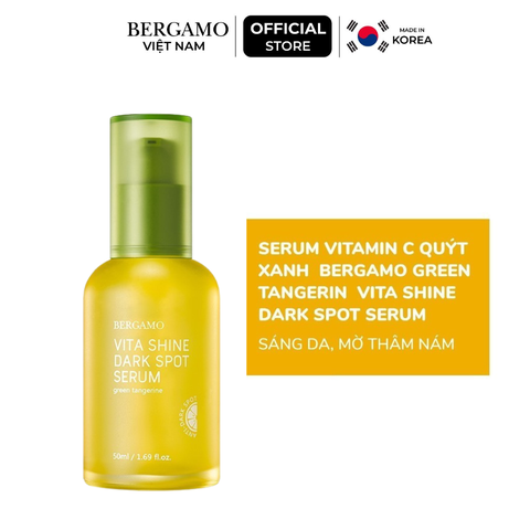 Serum Quýt Xanh Sáng Da Mờ Thâm Nám Bergamo Green Tangerine Vita Shine Dark Spot Serum 50ml 