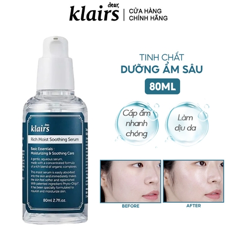 Tinh Chất Dưỡng Ẩm Sâu Klairs Rich Moist Soothing Serum 80ml