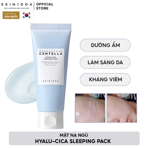 Mặt Nạ Ngủ Skin1004 Cấp Ẩm, Sáng Da & Ngừa Lão Hóa Madagascar Centella Hyalu-cica Sleeping Pack 100ml