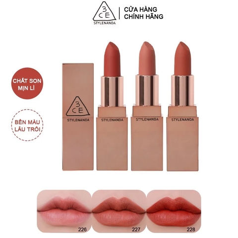 Son Thỏi Lì Cực Phẩm Phiên Bản Giới Hạn 3CE Matte Lip Color 3.5g