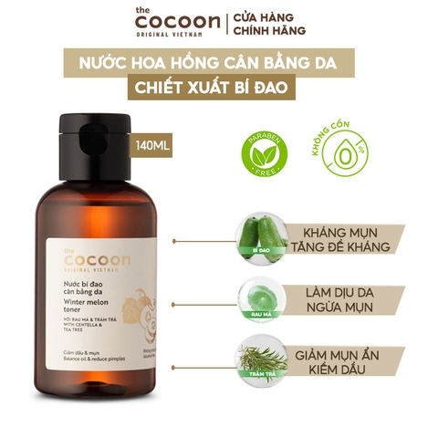 Nước Cân Bằng Cocoon Chiết Xuất Bí Đao Winter Melon Toner 140ml