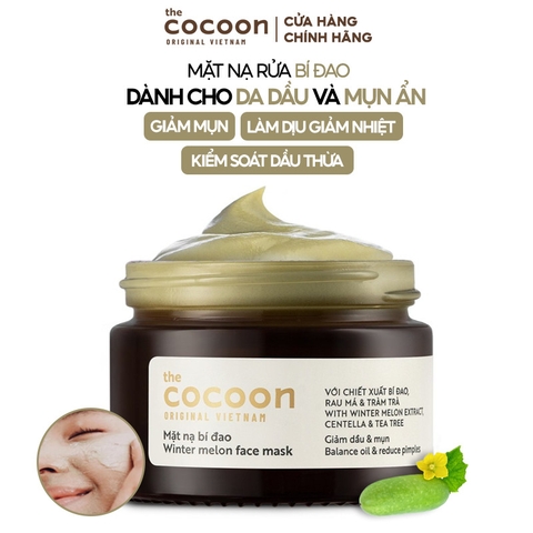 Mặt Nạ Rửa Dành Cho Da Dầu Chiết Xuất Bí Đao The Cocoon Winter Melon Face Mask 30ml
