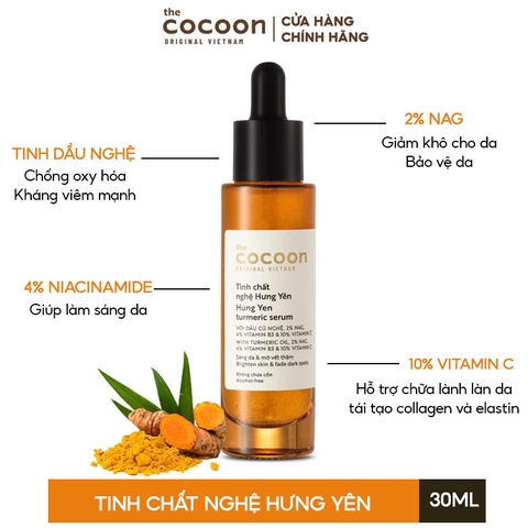Tinh Chất Nghệ Hưng Yên Cocoon Hưng Yên Turmeric Serum 30ml