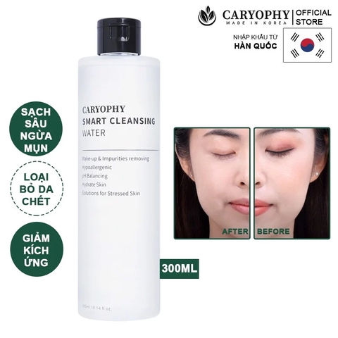 Nước Tẩy Trang Làm Dịu Dành Cho Da Dầu Mụn Caryophy Smart Cleansing Water 300ml
