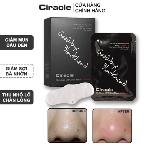 Miếng Dán Hút Mụn Đầu Đen, Sợi Bã Nhờn Ciracle Goodbye Blackhead Cotton Mask 5ml