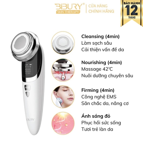 Máy Đẩy Tinh Chất, Làm Sạch, Nâng Cơ, Trẻ Hóa Làn Da Bibury Skin Therapy Facial Massage Device