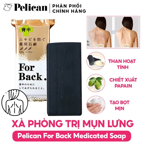 Xà Phòng Làm Giảm Mụn Lưng Pelican For Back Medicated Soap 135g