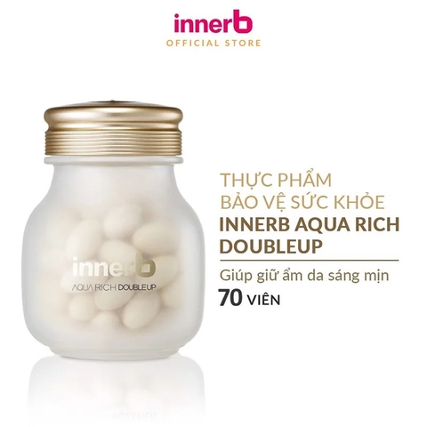 Viên Uống Cấp Nước, Bổ Sung Collagen, Bảo Vệ Da Khỏi Tia UV Innerb Aqua Rich DoubleUp 70 Viên 42g