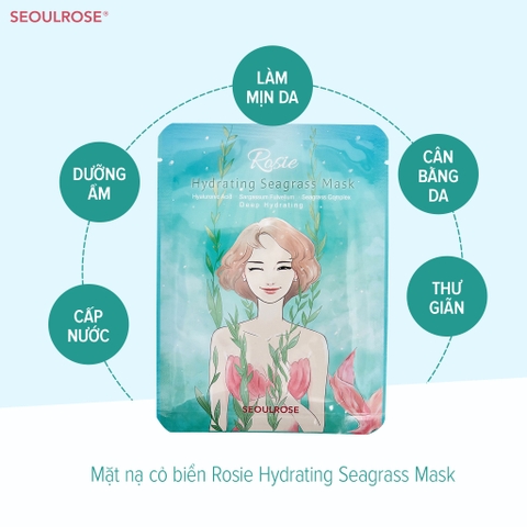 Mặt Nạ Dưỡng Ẩm Chiết Xuất Cỏ Biển Seoulrose Rosie Hydrating Seagrass Mask 25g