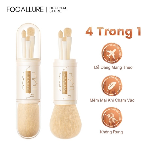 Hộp 4 Cọ Trang Điểm Focallure Makeup Brush BR01 Hai Đầu Chuyên Nghiệp BR01 FA-T02