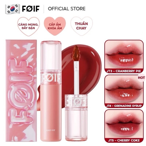 Son Tint Bóng Thuần Chay, Ẩm Mọng, Bền Màu FOIF Juicy Fit Tint 3g