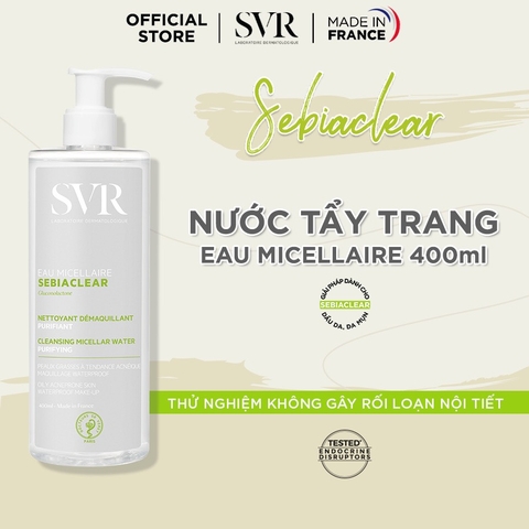 Nước Tẩy Trang Làm Sạch Sâu Loại Bỏ Dầu Nhờn SVR Sebiaclear Eau Micellaire 400ml
